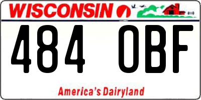 WI license plate 484OBF