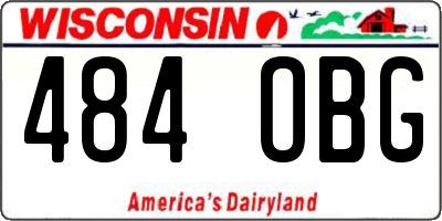 WI license plate 484OBG