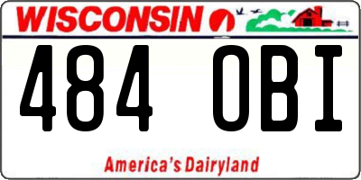 WI license plate 484OBI