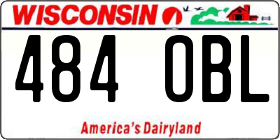 WI license plate 484OBL