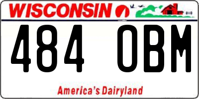 WI license plate 484OBM