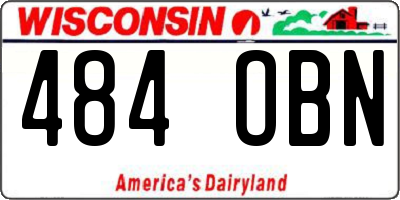WI license plate 484OBN