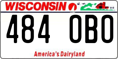 WI license plate 484OBO