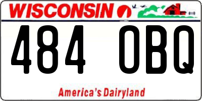 WI license plate 484OBQ