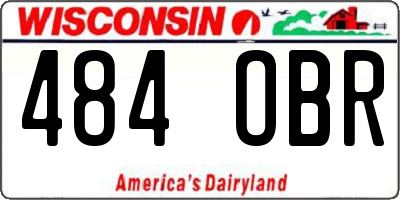 WI license plate 484OBR