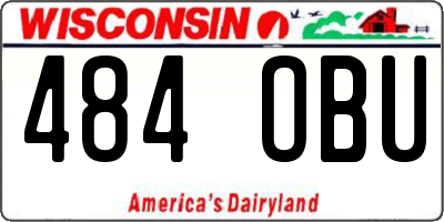 WI license plate 484OBU