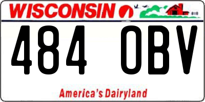 WI license plate 484OBV