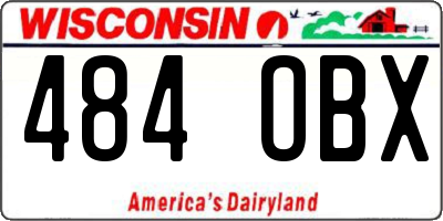 WI license plate 484OBX
