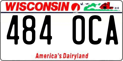 WI license plate 484OCA