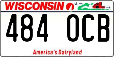 WI license plate 484OCB