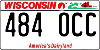 WI license plate 484OCC