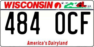 WI license plate 484OCF