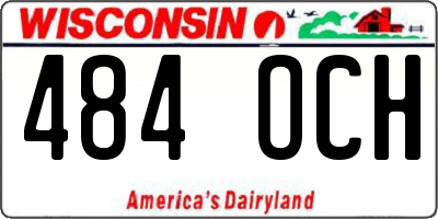 WI license plate 484OCH
