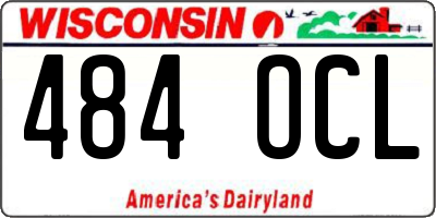 WI license plate 484OCL