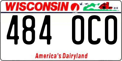 WI license plate 484OCO