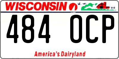 WI license plate 484OCP