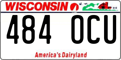 WI license plate 484OCU