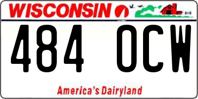 WI license plate 484OCW