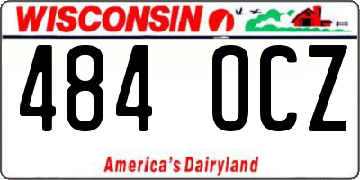 WI license plate 484OCZ