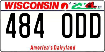 WI license plate 484ODD