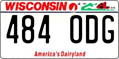 WI license plate 484ODG