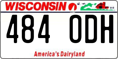 WI license plate 484ODH