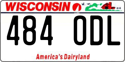WI license plate 484ODL