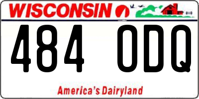 WI license plate 484ODQ