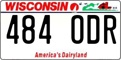 WI license plate 484ODR