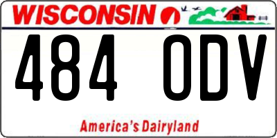WI license plate 484ODV