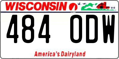 WI license plate 484ODW