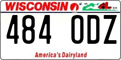 WI license plate 484ODZ