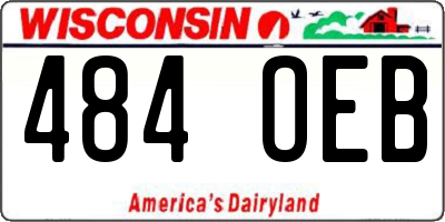 WI license plate 484OEB
