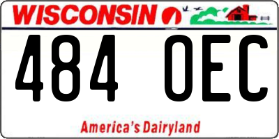 WI license plate 484OEC