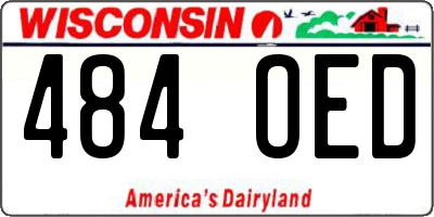WI license plate 484OED