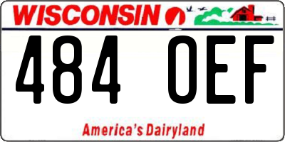 WI license plate 484OEF