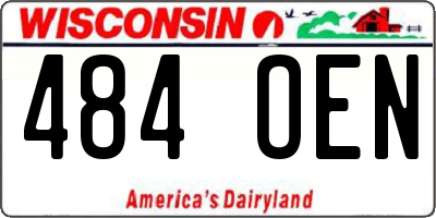 WI license plate 484OEN