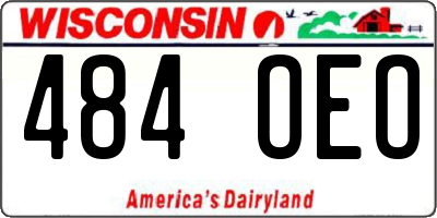 WI license plate 484OEO