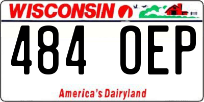 WI license plate 484OEP