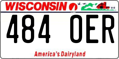 WI license plate 484OER