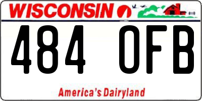 WI license plate 484OFB