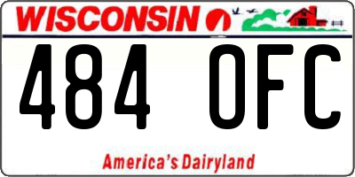 WI license plate 484OFC