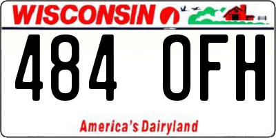 WI license plate 484OFH
