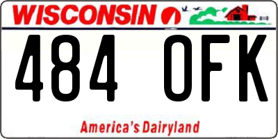 WI license plate 484OFK