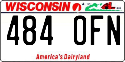 WI license plate 484OFN