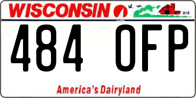 WI license plate 484OFP
