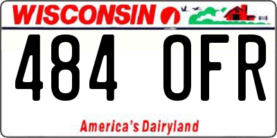 WI license plate 484OFR
