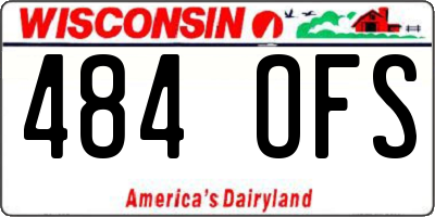 WI license plate 484OFS