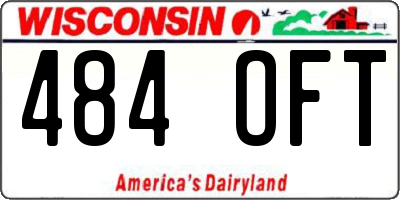 WI license plate 484OFT