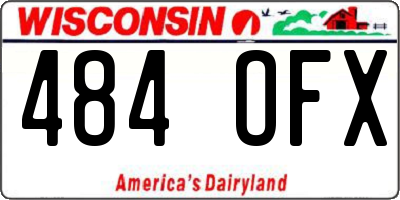 WI license plate 484OFX